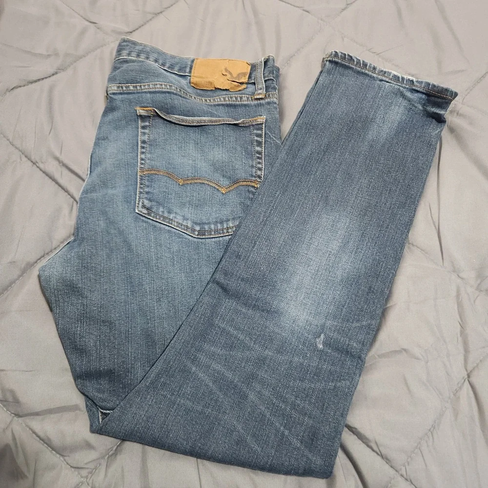 American Eagle Outfitters Slim Fit Jeans Mens 36x32 Blue Medium Wash Denim